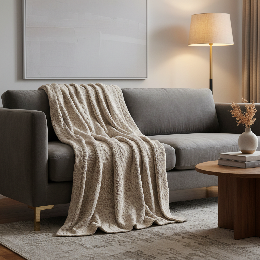 Cashmere Blend Throw Blanket