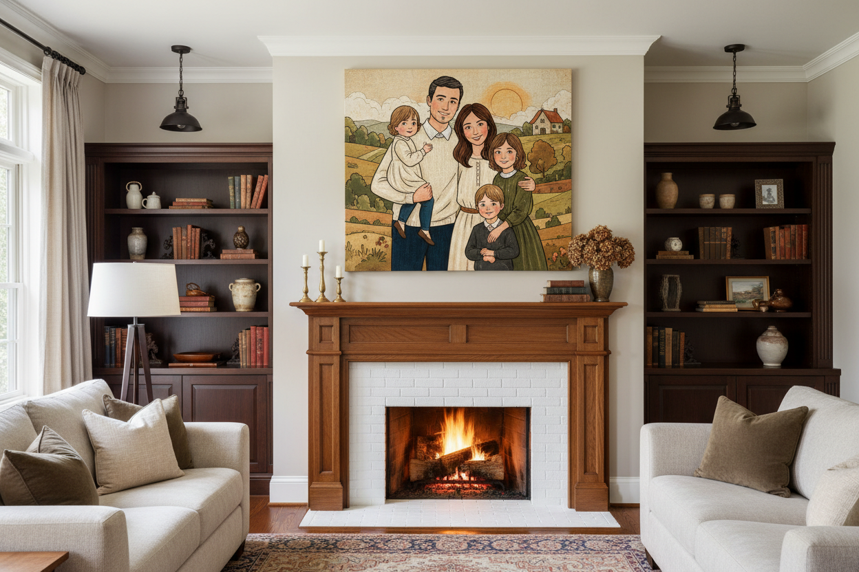 Custom Family Portrait Canvas