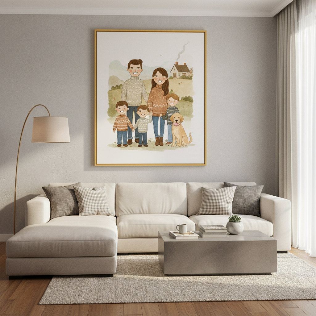 Custom Family Portrait Canvas