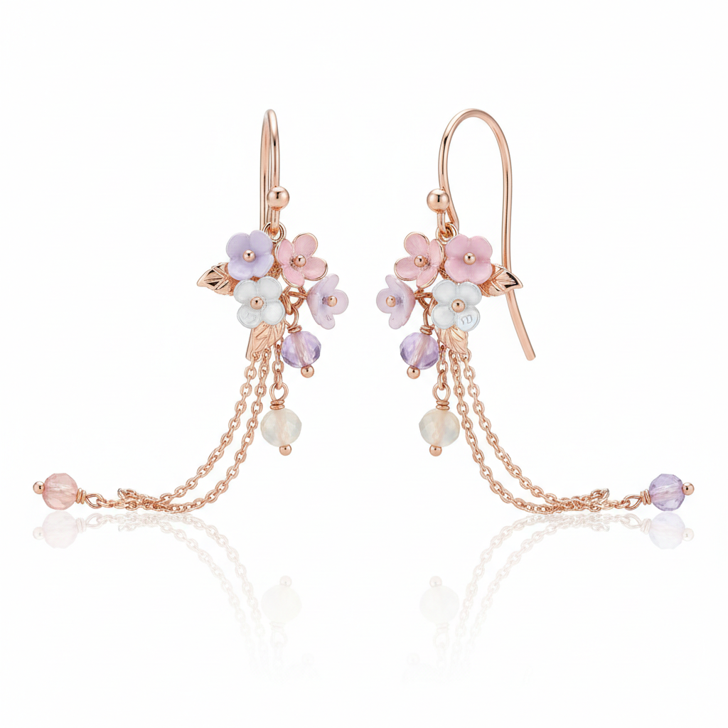 Spring Floral Dangle Earrings product shot