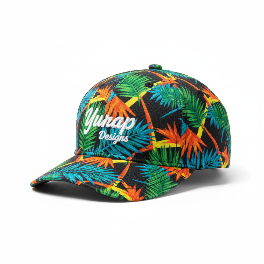 Tropical Explorer vibrant boys' cap front view
