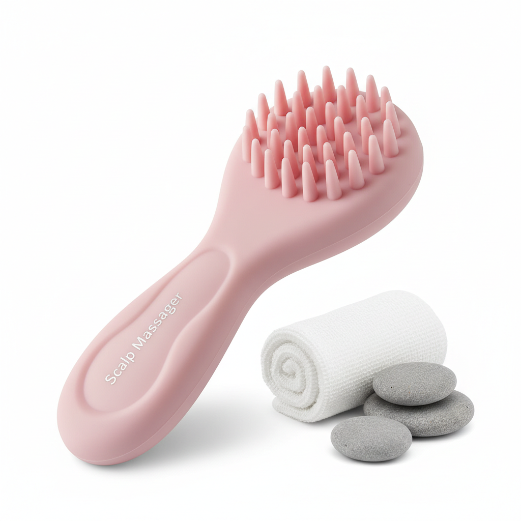 Silicone scalp massager brush