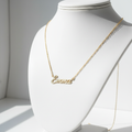 Custom name necklace in gold script