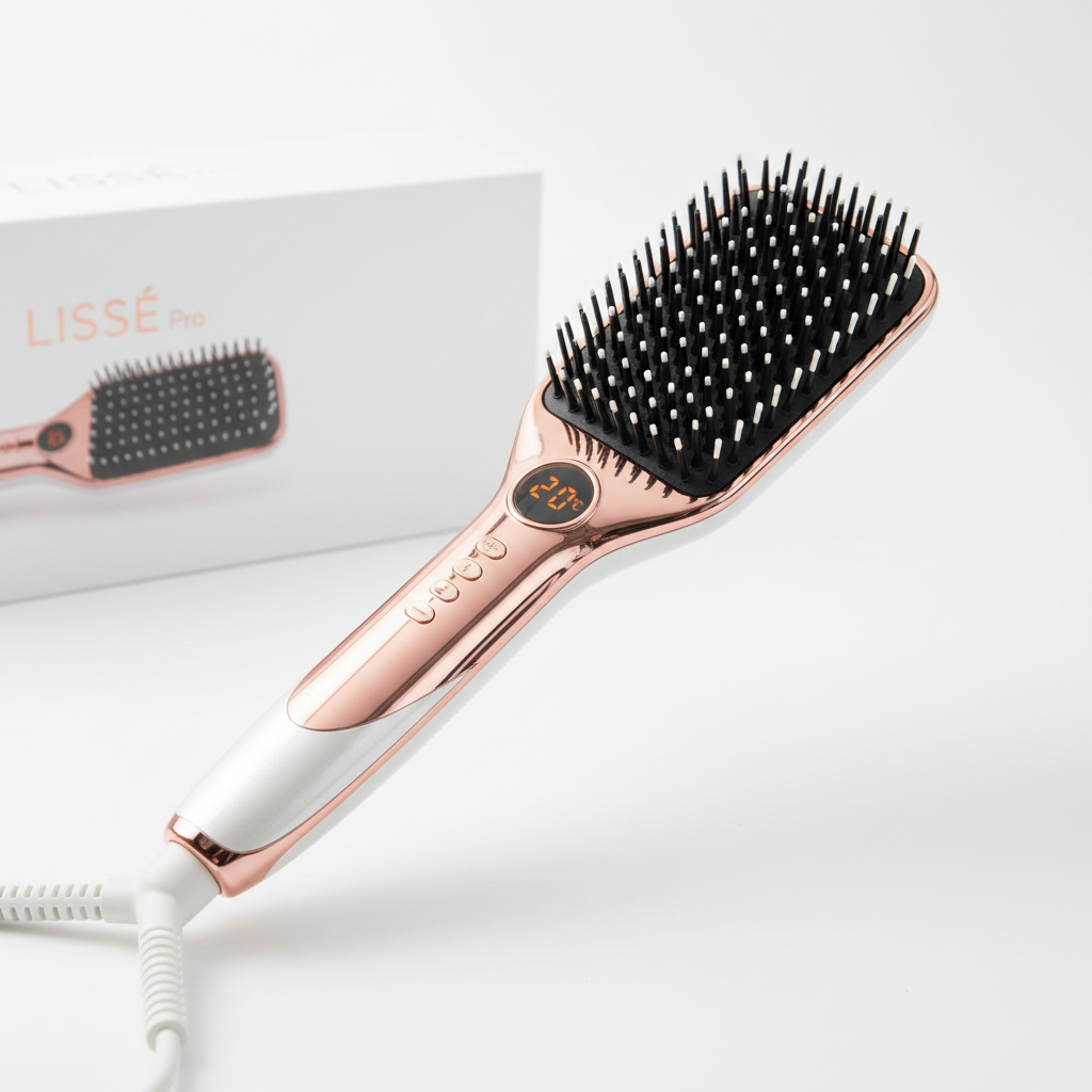 Ionic hair straightening brush