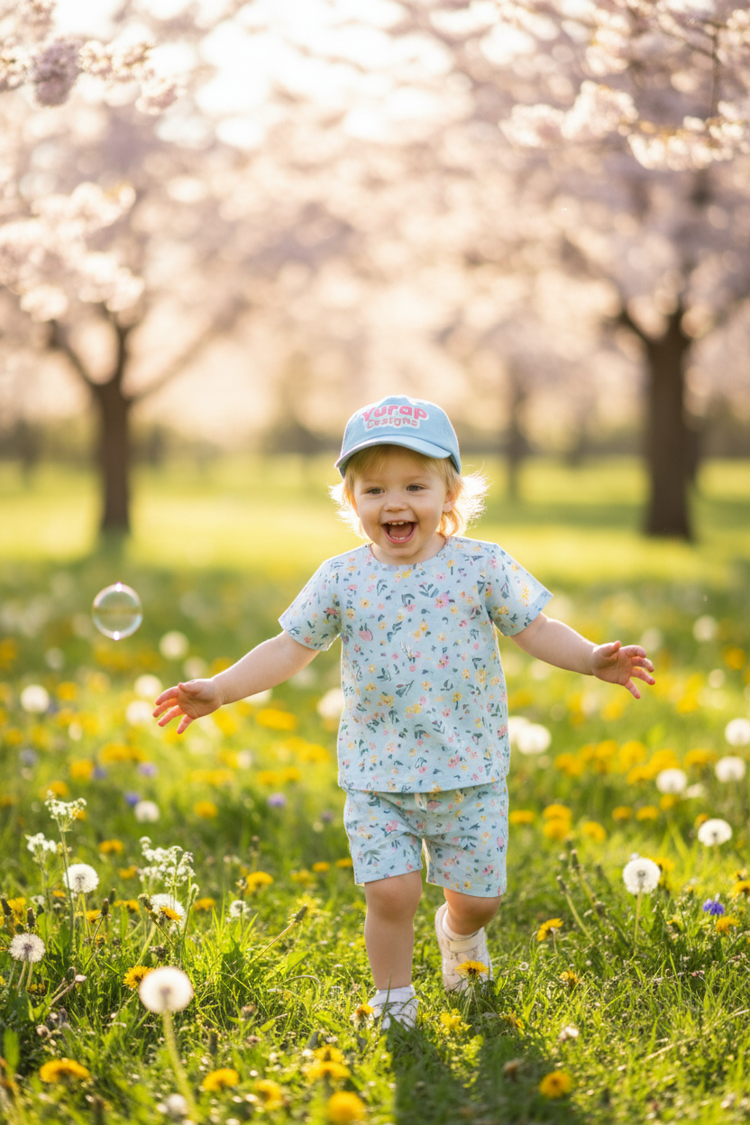 Child wearing complete Little Explorer Bundle at park