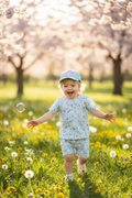 Child wearing complete Little Explorer Bundle at park