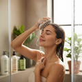 Using scalp massager in shower