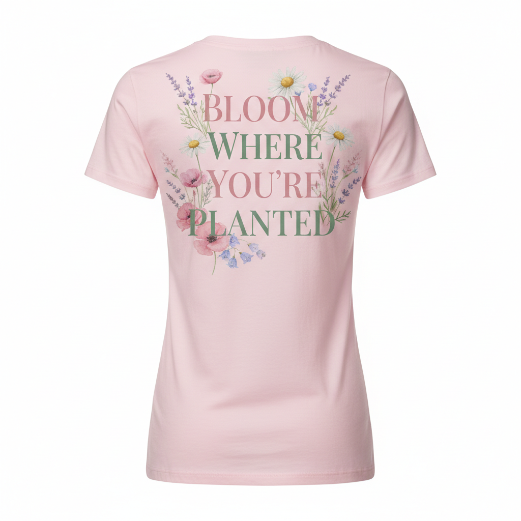 Bloom Where You're Planted tee back view
