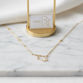 Zodiac constellation necklace with star pattern