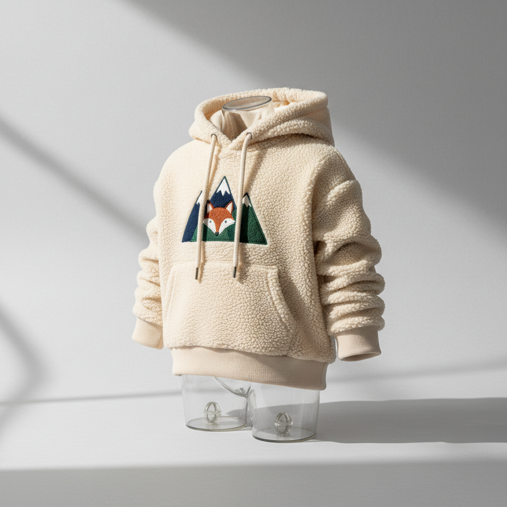Kids Embroidered Fleece Hoodie