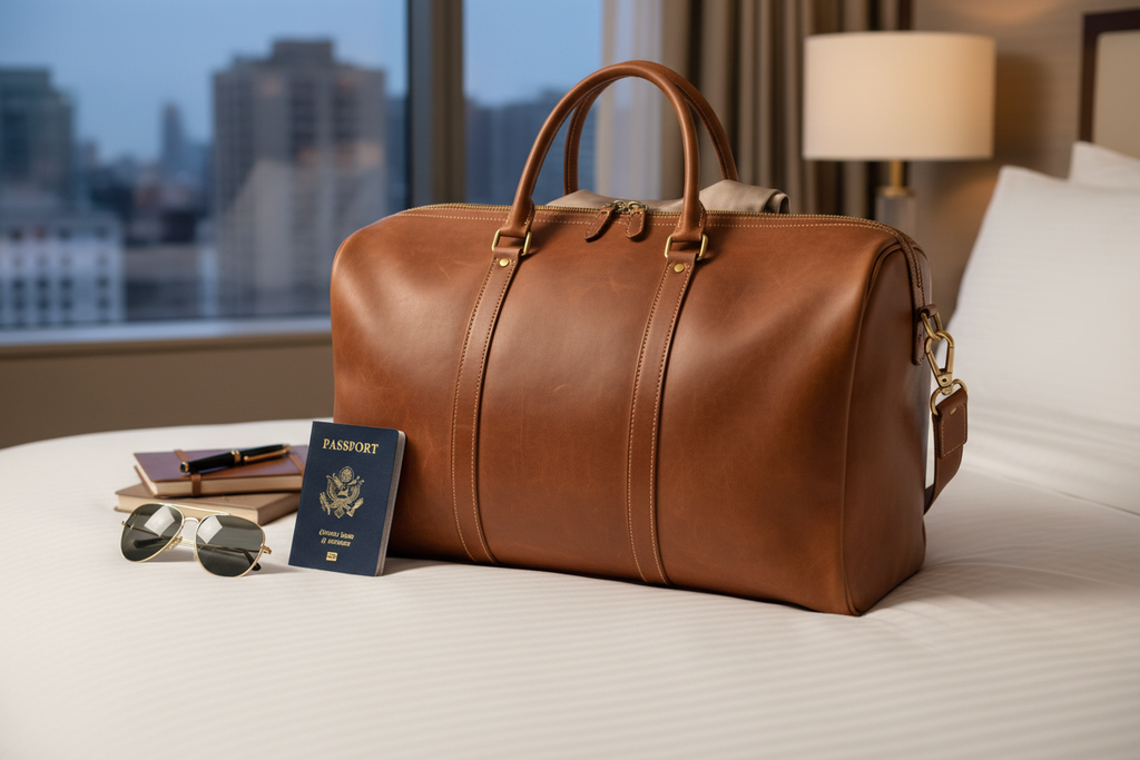 Premium Leather Weekender Bag